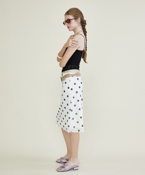 Rohwel(ローウェル)の「Polka Dot Midi Skirt / ポルカドットミディスカート(スカート・レディース・ブラウン/ホワイト・FREE)」の17枚目の写真