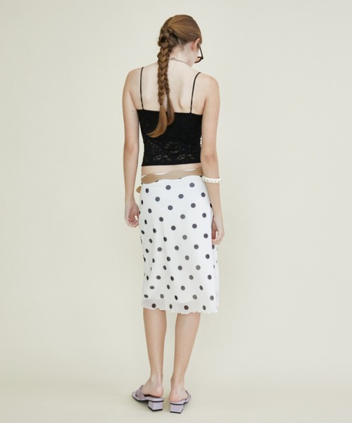Rohwel(ローウェル)の「Polka Dot Midi Skirt / ポルカドットミディスカート(スカート・レディース・ブラウン/ホワイト・FREE)」の18枚目の写真