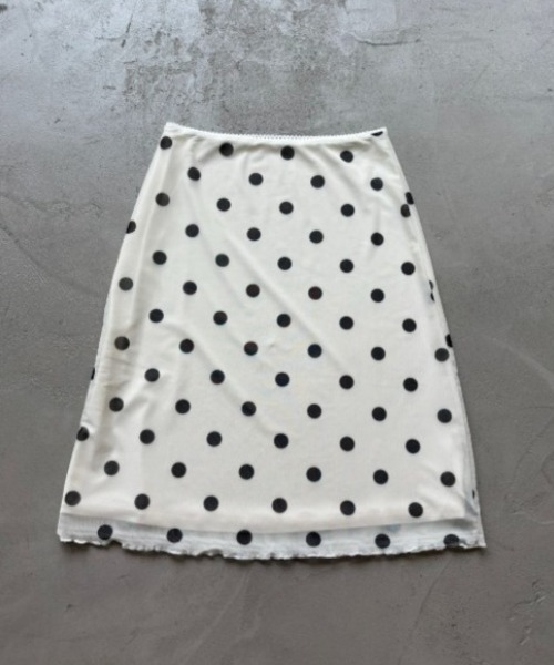 Rohwel(ローウェル)の「Polka Dot Midi Skirt / ポルカドットミディスカート(スカート・レディース・ブラウン/ホワイト・FREE)」の20枚目の写真