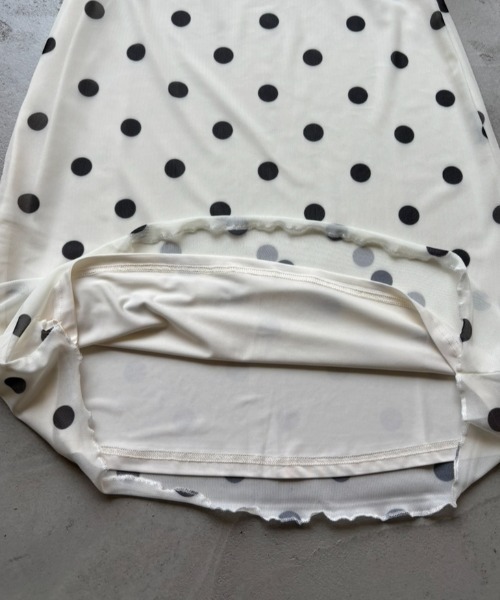 Rohwel(ローウェル)の「Polka Dot Midi Skirt / ポルカドットミディスカート(スカート・レディース・ブラウン/ホワイト・FREE)」の11枚目の写真