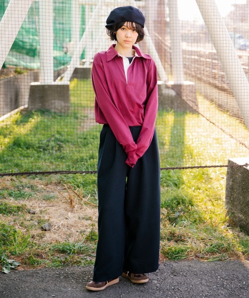CAROUSE LAMBRA(ケラウズランブラ)の「2TAC WIDE PANTS(その他パンツ・レディース・チャコールグレー/ホワイト/ネイビー・FREE)」の15枚目の写真