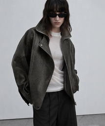 VERDEMAR（ベルデマール）の「Double Collar Zip-up Jacket_Deep Antik（ライダースジャケット）」