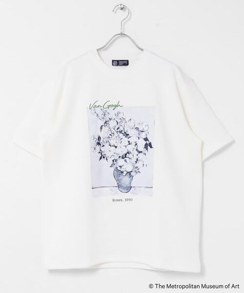 SENSE OF PLACE by URBAN RESEARCH(センスオブプレイスバイアーバンリサーチ)の「『別注』『イージーケア/接触冷感』The Met×SENSE OF PLACE S/S T-SHIRTS(Gogh)A(Tシャツ/カットソー・メンズ・レッド/ブラック/ホワイト・MEDIUM/LARGE)」の4枚目の写真