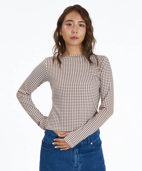 ROXY(ロキシー)の「ROXY/ロキシー 長袖Tシャツ 2WAY カーディガン RDK264604T(Tシャツ/カットソー・レディース・ブラック/ブラウン/ホワイト・L/M)」の9枚目の写真