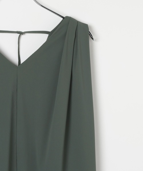 HEREIAM(ヘレイアム)の「【HEREIAM】ハイストレッチタックワンピース(ワンピース・レディース・ブラック/モスグリーン・MEDIUM/SMALL)」の9枚目の写真