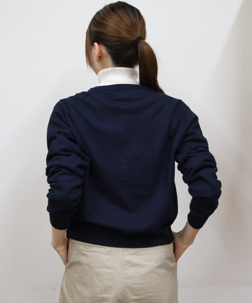 ORCIVAL（オーシバル）の「ORCIVAL/オーシバル　コットンニットカーディガン　COTTON KNIT CARDIGAN　OR-D0148 CMA（カーディガン/ボレロ・レディース・グレー/ダークネイビー・2）」の8枚目の写真