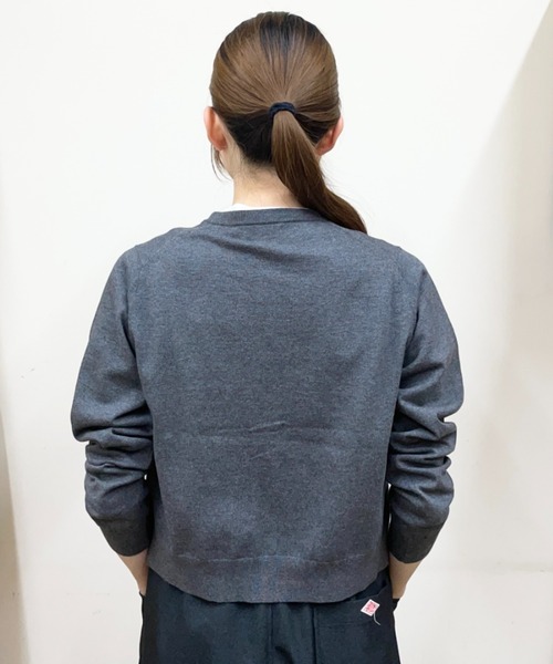 ORCIVAL（オーシバル）の「ORCIVAL/オーシバル　コットンニットカーディガン　COTTON KNIT CARDIGAN　OR-D0148 CMA（カーディガン/ボレロ・レディース・グレー/ダークネイビー・2）」の11枚目の写真