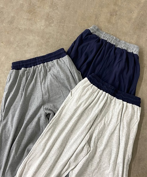 non-hedge(ノンヘッジ)の「ヘンリーネックTシャツパンツセットアップ(セットアップ・レディース・オートミール/ネイビー/グレー・FREE)」の12枚目の写真