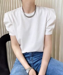 肩タックTシャツ