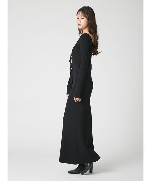 FRAY I.D(フレイアイディー)の「2wayカーデセットカップインニットワンピース(ワンピース・レディース・ブラウン/ブラック・1/0)」の6枚目の写真