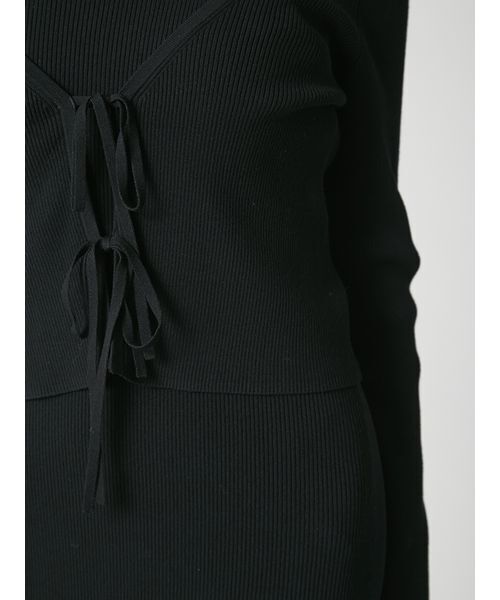 FRAY I.D(フレイアイディー)の「2wayカーデセットカップインニットワンピース(ワンピース・レディース・ブラウン/ブラック・1/0)」の12枚目の写真