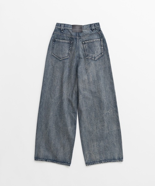 PRANK PROJECT（プランクプロジェクト）の「【2026Autumn Pre-Order】clinkleデニムワイドパンツ / Crinkle Denim Wide Pants（デニムパンツ・レディース・ブルー・36/38）」の17枚目の写真