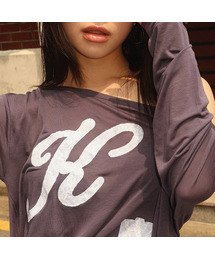 Lace patch seer long sleeve (3color)