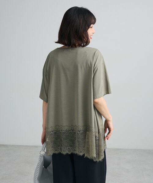 Green　Parks（グリーンパークス）の「裾イレヘムレースプルオーバーⅡ（Tシャツ/カットソー・レディース・ライトカーキ/ブラック/オフホワイト・FREE）」の21枚目の写真
