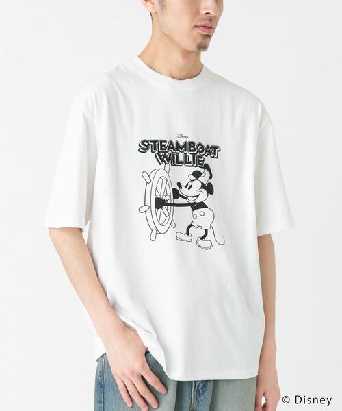 Disney(ディズニー)の「別注/Disney/プリントTシャツ(Tシャツ/カットソー・メンズ・チャコールグレー/ホワイト・LARGE/MEDIUM)」の4枚目の写真