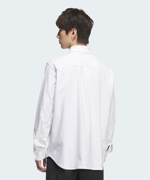 adidas(アディダス)の「プレミアム カジュアル 軽量 ニット 長袖シャツ / アディダス adidas(Tシャツ/カットソー・メンズ・ホワイト・X-LARGE/MEDIUM/XX-LARGE/LARGE)」の2枚目の写真