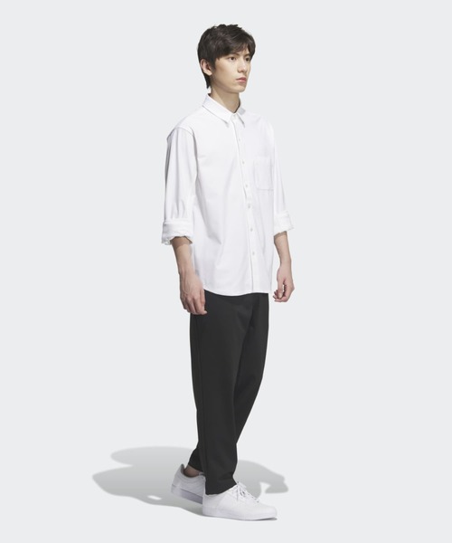 adidas(アディダス)の「プレミアム カジュアル 軽量 ニット 長袖シャツ / アディダス adidas(Tシャツ/カットソー・メンズ・ホワイト・X-LARGE/MEDIUM/XX-LARGE/LARGE)」の3枚目の写真