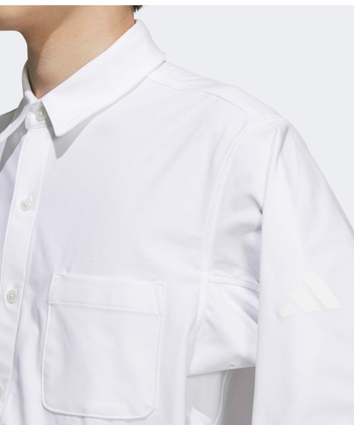adidas(アディダス)の「プレミアム カジュアル 軽量 ニット 長袖シャツ / アディダス adidas(Tシャツ/カットソー・メンズ・ホワイト・X-LARGE/MEDIUM/XX-LARGE/LARGE)」の5枚目の写真