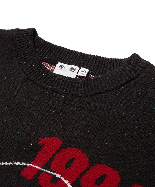 X-girl(エックスガール)の「SKETCH JACQUARD KNIT TOP(ニット/セーター・レディース・ブラック/オフホワイト・ONE SIZE)」の9枚目の写真