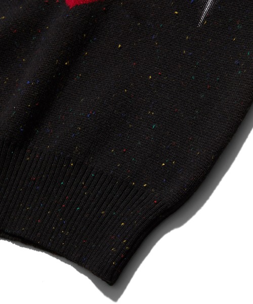 X-girl(エックスガール)の「SKETCH JACQUARD KNIT TOP(ニット/セーター・レディース・ブラック/オフホワイト・ONE SIZE)」の12枚目の写真
