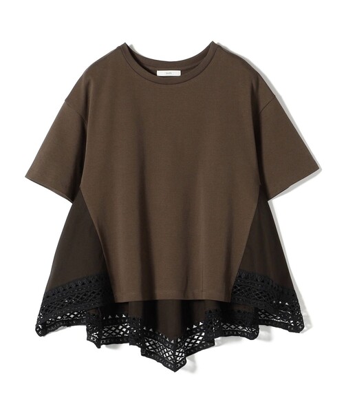 SHIPS(シップス)の「〈手洗い可能〉DEPEND ポンチ トリム レース ドッキング プルオーバー(Tシャツ/カットソー・レディース・オフホワイト/ブラック/ブラウン・ONE SIZE)」の12枚目の写真