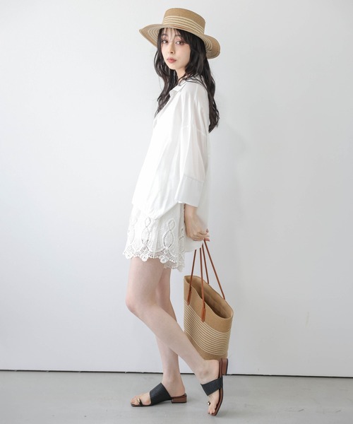 SUGAR BISKET（シュガービスケット）の「シアーレース イージーショートパンツ（その他パンツ・レディース・ベージュ系3/ベージュ系1/ホワイト系3/ホワイト系2/ホワイト系1・フリー）」の6枚目の写真