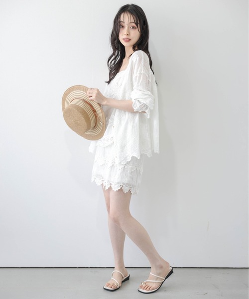 SUGAR BISKET（シュガービスケット）の「シアーレース イージーショートパンツ（その他パンツ・レディース・ベージュ系3/ベージュ系1/ホワイト系3/ホワイト系2/ホワイト系1・フリー）」の14枚目の写真