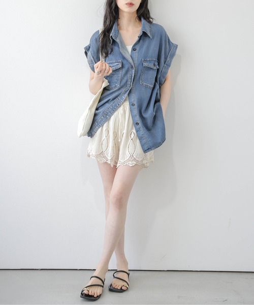 SUGAR BISKET（シュガービスケット）の「シアーレース イージーショートパンツ（その他パンツ・レディース・ベージュ系3/ベージュ系1/ホワイト系3/ホワイト系2/ホワイト系1・フリー）」の20枚目の写真