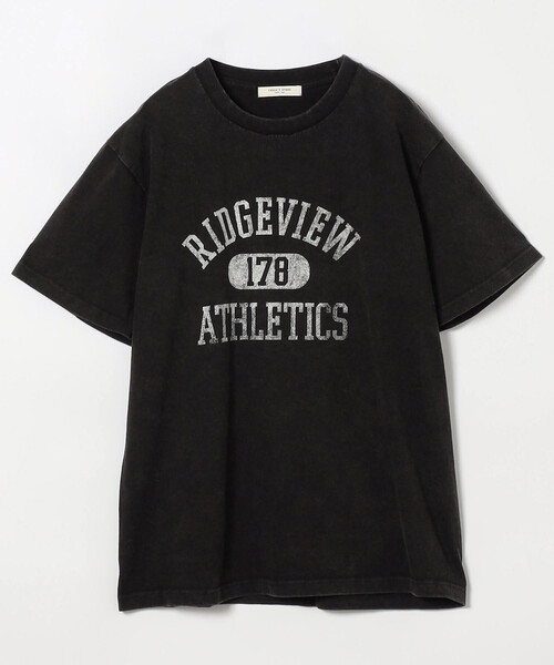 FREAK'S STORE(フリークスストア)の「vintage No.logo TEE/ヴィンテージ ナンバーロゴTシャツ(Tシャツ/カットソー・レディース・ネイビー/ブルーグリーン/ブラック・フリ-)」の2枚目の写真