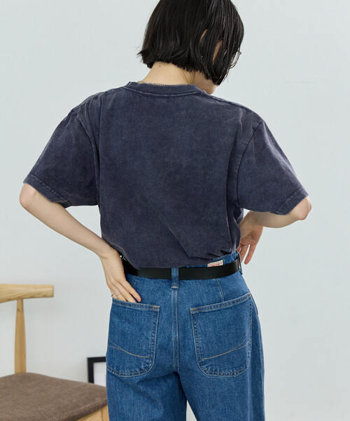 FREAK'S STORE(フリークスストア)の「vintage No.logo TEE/ヴィンテージ ナンバーロゴTシャツ(Tシャツ/カットソー・レディース・ネイビー/ブルーグリーン/ブラック・フリ-)」の11枚目の写真