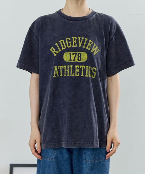 FREAK'S STORE(フリークスストア)の「vintage No.logo TEE/ヴィンテージ ナンバーロゴTシャツ(Tシャツ/カットソー・レディース・ネイビー/ブルーグリーン/ブラック・フリ-)」の13枚目の写真