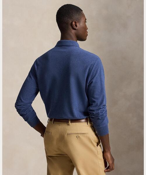POLO RALPH LAUREN(ポロ ラルフ ローレン)の「カスタム スリム ロングスリーブ ポロシャツ(ポロシャツ・メンズ・ブルー・M/XS/L)」の4枚目の写真
