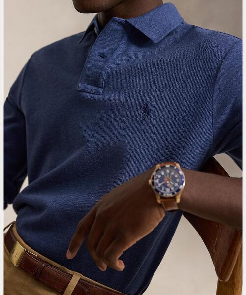 POLO RALPH LAUREN(ポロ ラルフ ローレン)の「カスタム スリム ロングスリーブ ポロシャツ(ポロシャツ・メンズ・ブルー・M/XS/L)」の5枚目の写真