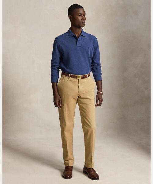 POLO RALPH LAUREN(ポロ ラルフ ローレン)の「カスタム スリム ロングスリーブ ポロシャツ(ポロシャツ・メンズ・ブルー・M/XS/L)」の6枚目の写真