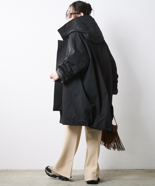 CHIC STYLE（シックスタイル）の「フーディロングブルゾン＜大きいサイズ有＞シックスタイル（ブルゾン・レディース・ブラウン/ブラック・3L/LL/L/M/5L/4L）」の17枚目の写真