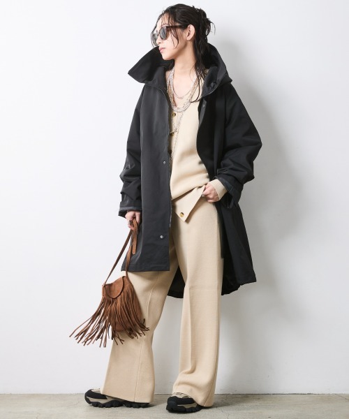 CHIC STYLE（シックスタイル）の「フーディロングブルゾン＜大きいサイズ有＞シックスタイル（ブルゾン・レディース・ブラウン/ブラック・3L/LL/L/M/5L/4L）」の18枚目の写真