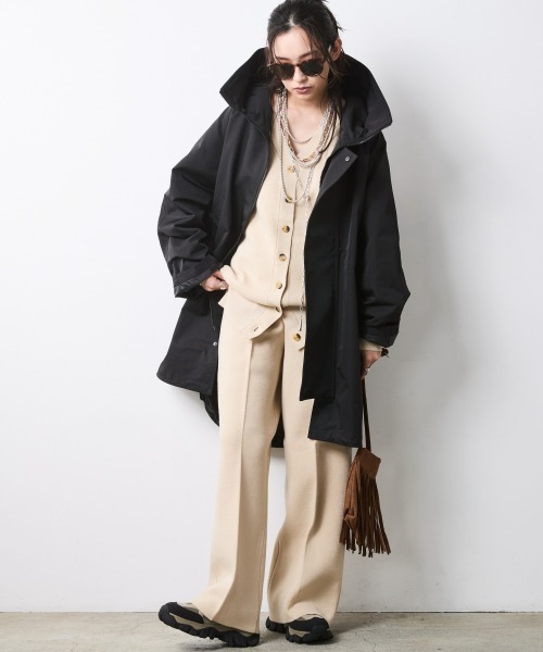 CHIC STYLE（シックスタイル）の「フーディロングブルゾン＜大きいサイズ有＞シックスタイル（ブルゾン・レディース・ブラウン/ブラック・3L/LL/L/M/5L/4L）」の20枚目の写真