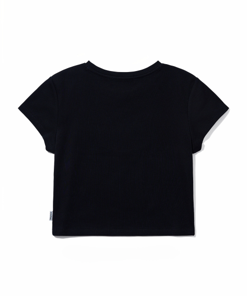 YOUHEE(ユヒ)の「FORECAST CROP T-SHIRTS_BLACK(Tシャツ/カットソー・レディース・その他・FREE)」の3枚目の写真