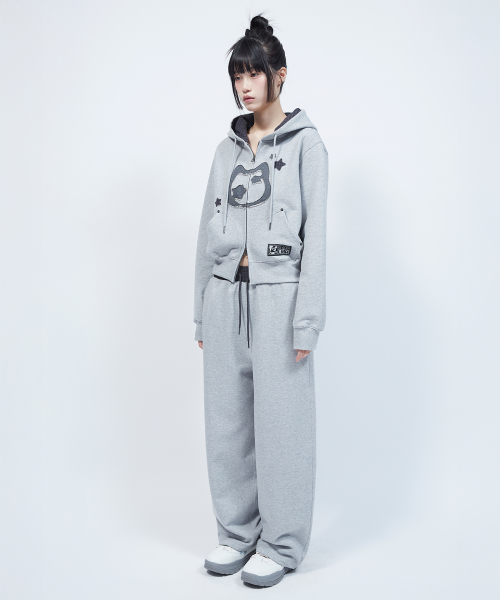 LMR（エルエムアール）の「スターモチーフポイントストリングスウェットパンツGREY（スウェットパンツ・レディース・チャコールグレー・SMALL/MEDIUM/LARGE）」の13枚目の写真