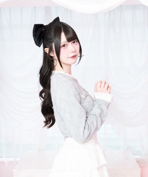 LAFARY(ラファリー)の「モノグラムニットトップス(Tシャツ/カットソー・レディース・ホワイト/グレー/ピンク・FREE)」の12枚目の写真