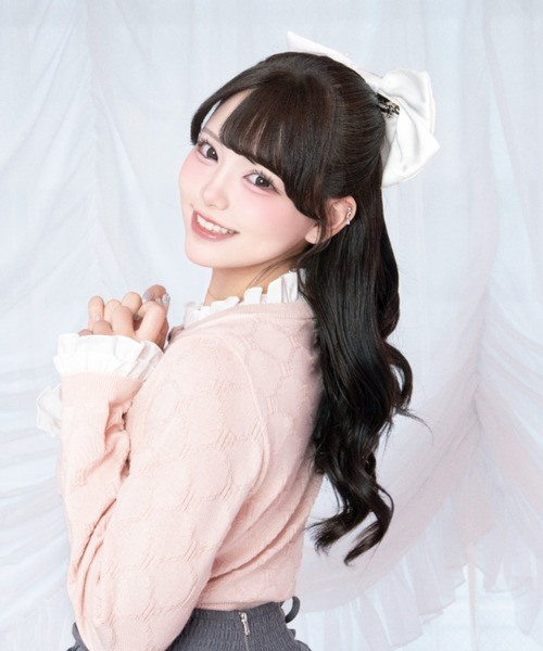 LAFARY(ラファリー)の「モノグラムニットトップス(Tシャツ/カットソー・レディース・ホワイト/グレー/ピンク・FREE)」の17枚目の写真