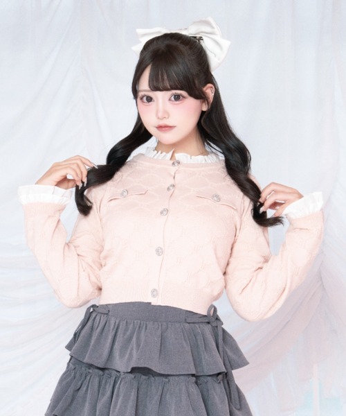 LAFARY(ラファリー)の「モノグラムニットトップス(Tシャツ/カットソー・レディース・ホワイト/グレー/ピンク・FREE)」の19枚目の写真