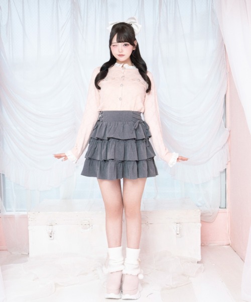 LAFARY(ラファリー)の「モノグラムニットトップス(Tシャツ/カットソー・レディース・ホワイト/グレー/ピンク・FREE)」の20枚目の写真