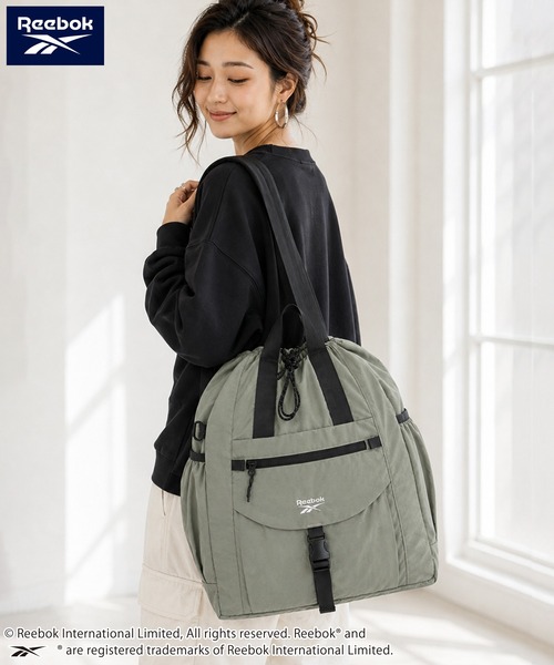 Reebok(リーボック)の「【Reebok リーボック】ナイロントートバッグ ショルダーバッグ ドローコード(トートバッグ・メンズ・ブラック/クリーム・FREE)」の11枚目の写真