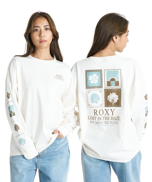 ROXY(ロキシー)の「ROXY HAZE & WAVES 袖プリント機能性Tシャツ 長袖 ロンT /抗菌防臭 【2026年秋冬モデル】(Tシャツ/カットソー・レディース・ブラック系その他/グレー/ナチュラル/ネイビー・SMALL/MEDIUM/LARGE)」の3枚目の写真