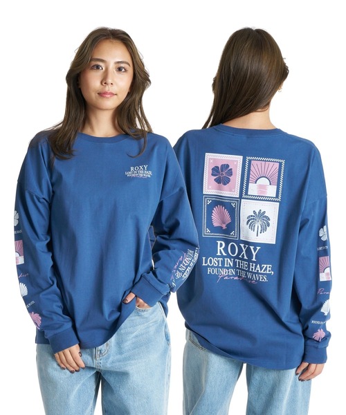 ROXY(ロキシー)の「ROXY HAZE & WAVES 袖プリント機能性Tシャツ 長袖 ロンT /抗菌防臭 【2026年秋冬モデル】(Tシャツ/カットソー・レディース・ブラック系その他/グレー/ナチュラル/ネイビー・SMALL/MEDIUM/LARGE)」の4枚目の写真