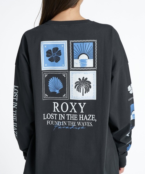 ROXY(ロキシー)の「ROXY HAZE & WAVES 袖プリント機能性Tシャツ 長袖 ロンT /抗菌防臭 【2026年秋冬モデル】(Tシャツ/カットソー・レディース・ブラック系その他/グレー/ナチュラル/ネイビー・SMALL/MEDIUM/LARGE)」の7枚目の写真