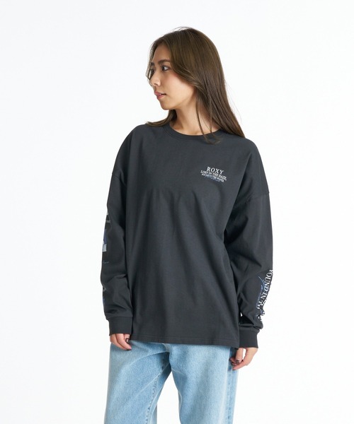 ROXY(ロキシー)の「ROXY HAZE & WAVES 袖プリント機能性Tシャツ 長袖 ロンT /抗菌防臭 【2026年秋冬モデル】(Tシャツ/カットソー・レディース・ブラック系その他/グレー/ナチュラル/ネイビー・SMALL/MEDIUM/LARGE)」の8枚目の写真