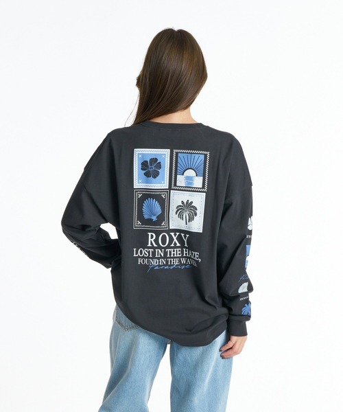 ROXY(ロキシー)の「ROXY HAZE & WAVES 袖プリント機能性Tシャツ 長袖 ロンT /抗菌防臭 【2026年秋冬モデル】(Tシャツ/カットソー・レディース・ブラック系その他/グレー/ナチュラル/ネイビー・SMALL/MEDIUM/LARGE)」の9枚目の写真
