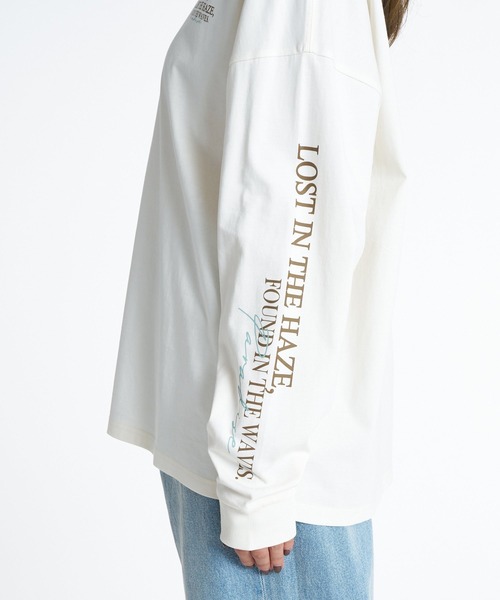 ROXY(ロキシー)の「ROXY HAZE & WAVES 袖プリント機能性Tシャツ 長袖 ロンT /抗菌防臭 【2026年秋冬モデル】(Tシャツ/カットソー・レディース・ブラック系その他/グレー/ナチュラル/ネイビー・SMALL/MEDIUM/LARGE)」の15枚目の写真